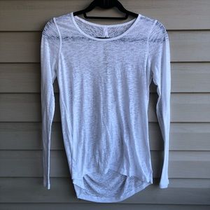 COPY - LULULEMON Sheer White Long Sleeve